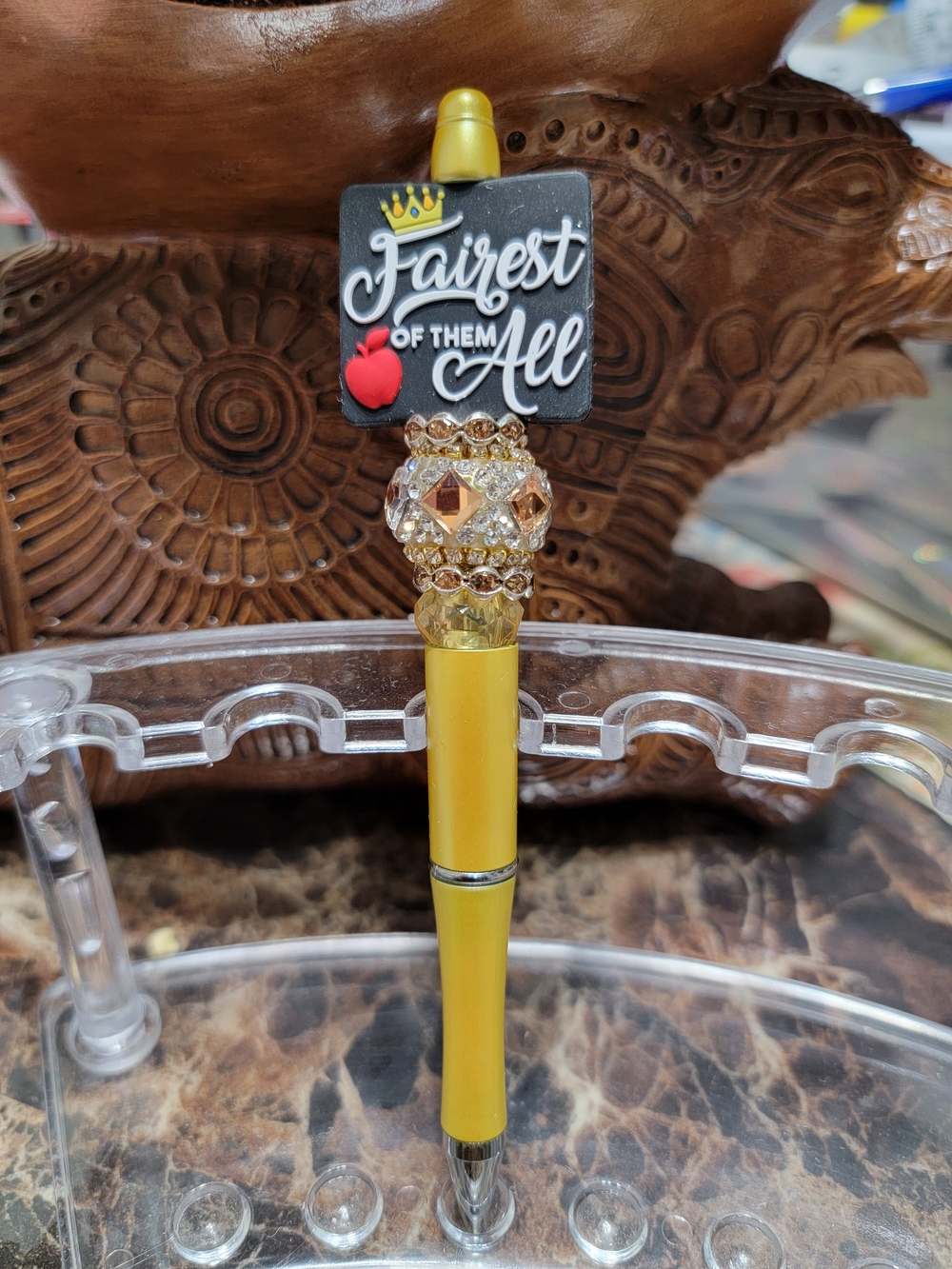 Fairyest of Them All Gold Crystal Pen - Women Accessories